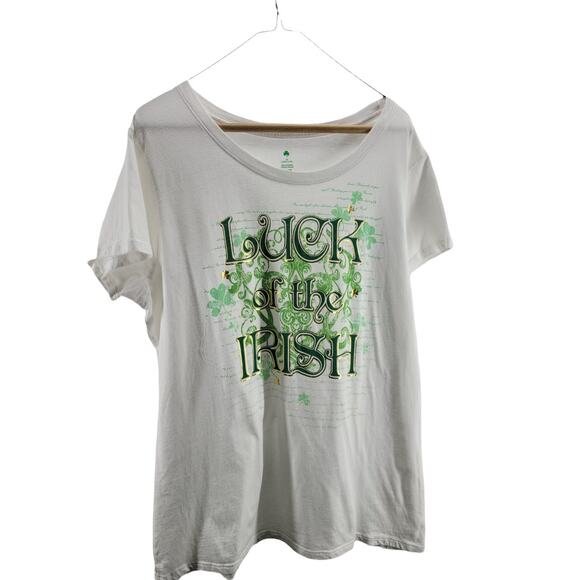 St. Patrick's Day Luck Of The Irish T-Shirt Women's Size 2X 18W/20W - Picture 1 of 4